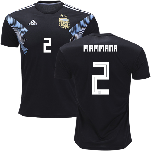 Argentina #2 Mammana Away Kid Soccer Country Jersey